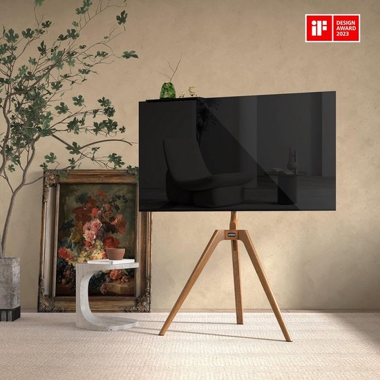 Support TV avec chevalet en bois de Premium , trépied TV réglable pour  écran LCD LED