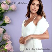 SYTTD - Glamour Faux Fur / Imm. Bont (LANA) omslag sjaal - wit - 190 x 15 x 2 cm - feest bruiloft gala Unisex - volwassenen tieners kinderen