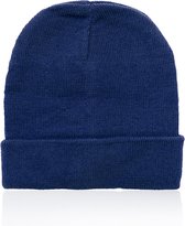 Muts - Beanie - Winter - Duurzaam - Unisex - Acryl - Donkerblauw - One-size
