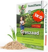 Semence à gazon Famiflora Play & Sport - pour la pose de nieuw gazon - 1kg à 50m²