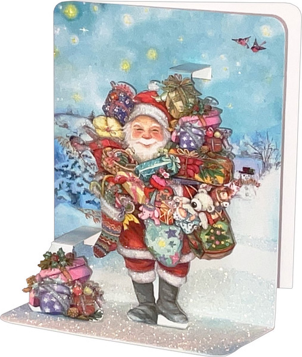 Gifts Pop-up Small 3D Christmas Card 2x