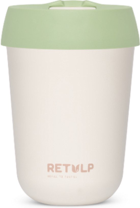 Retulp Travel Cup - Tasse à café à emporter - 275 ml - White & Vert