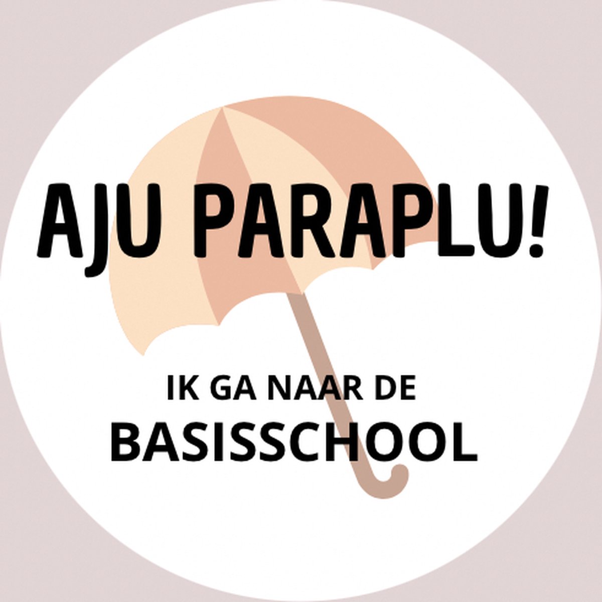 KLEINE FRUM | Aju paraplu sticker | ik ga naar de basisschool | Sluitzegel | Bedankje | cadeau | einde schooljaar | traktatie stickers | 20 stuks | 39 mm