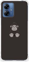 Smartphone hoesje Geschikt voor Motorola Moto G14 Hoesje Bumper met transparante rand Gorilla