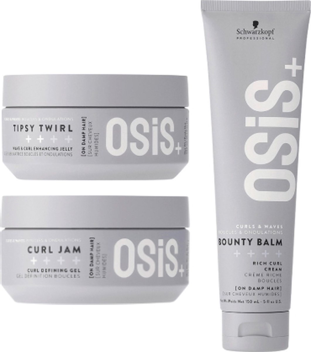 Schwarzkopf Osis - Curl Set - Curly Girl Methode - Curl Jam + Bounty Balm + Tipsy Twirl - Voordeelverpakking