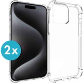 iMoshion Shockproof Hoesje Duopack Geschikt voor iPhone 15 Pro Max - Transparant