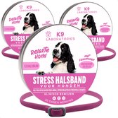 Antistress halsband voor honden - Roze - 3 stuks - Met feromonen - Anti stress middel hond - anti stress hond - kalmerend en rustgevend - tegen stress, angst en agressie bij honden