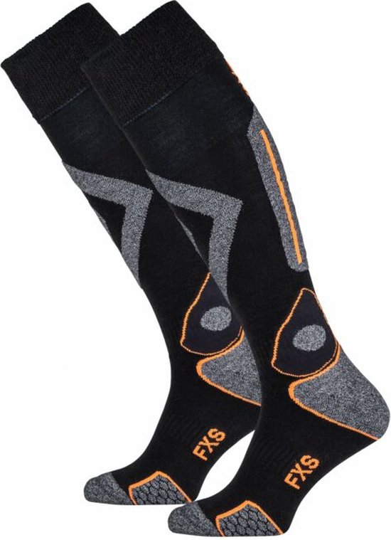 Falcon Yeti Chaussettes de ski Faded Black Orange - Chaussettes de sports  d'hiver pour