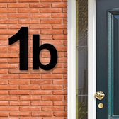 Huisnummer Acryl zwart, letter b, Hoogte 16cm - Huisnummers - Huisnummer zwart - Huisnummer modern - Gratis verzending!