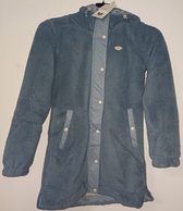 Ragwear dames jas/vest - lang dames vest fleece incl. capuchon - Cousy - stone blue - maat S