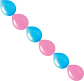 Ballonnen Slinger Blauw / Roze - 10 Stuks - Genderreveal - Boy or Girl - aanmaakblokjes