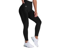 Mewave - Sportlegging zwart - Dames - Sportbroek - Sportkleding - Yoga legging - Hardloopbroek - Tiktok - Fitness - Maat S