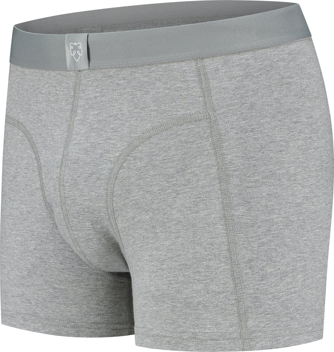 A-dam - Melo Mela - Boxershort - Biologisch Katoen - Onderbroek - Ondergoed - Heren - Volwassenen - Grijs Melange