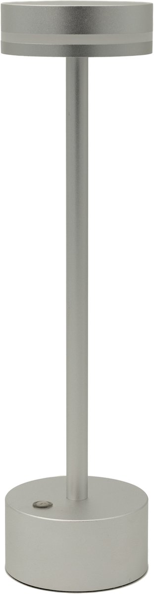 Luxus Europe - Draadloze Tafellamp Touch - Yvette - Zilver - 31cm - Tafellamp Slaapkamer - Decoratieve tafellamp - Oplaadbaar - Dimbaar