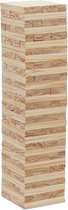 Relaxdays XXLvallende toren - 49 cm - wiebeltoren hout - stapelspel - 300 houten blokjes