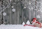 AIIKES 7x5FT vacances Noël flocon de neige toile de fond Photographie mur en bois décoration de la maison pour décors Photographie Studio Bébé Enfants Photo fond