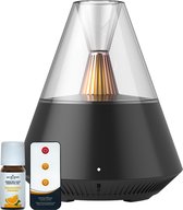 Aroma Diffuser 150ml – Nachtlamp – Vernevelaar – Luchtbevochtiger – Geurverspreider – Aromatherapie – Zwart