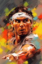 Rafael Nadal Poster | Tennis poster | Grand Slam | 61x91cm | Wanddecoratie | Muurposter | Geschikt om in te lijsten
