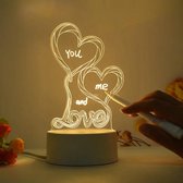 Lampe de nuit Valentine - Lampe 3D - 7 Couleurs - Cadeau de Noël - Cadeau pour elle - Cadeau Saint Valentin - Amour - Fête des Mères - Anniversaire