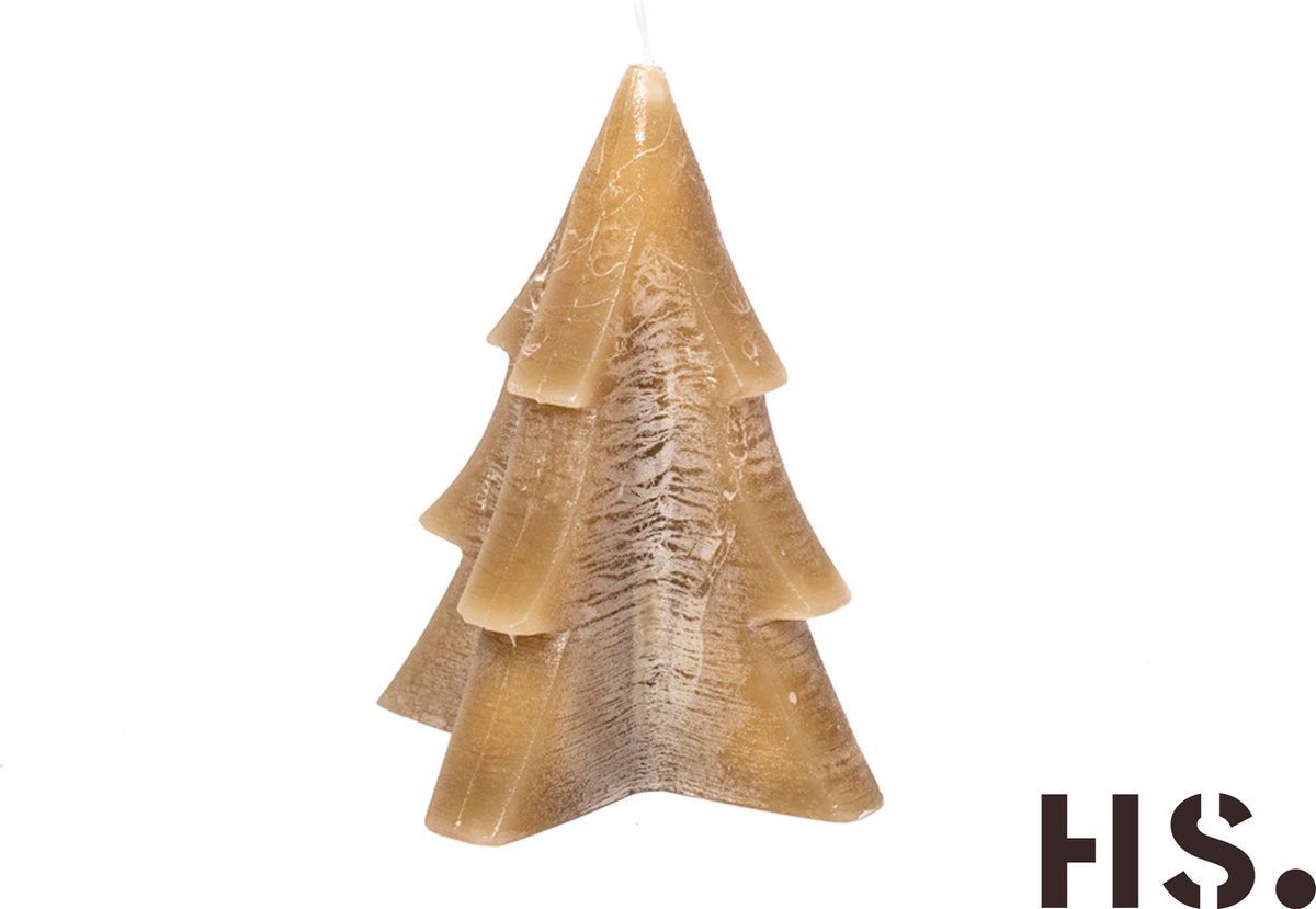 Home Society - Kerstboomkaarsjes - Taupe -Middel - Set van 12 stuks