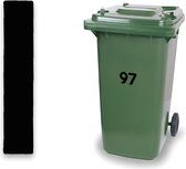 Huisnummer kliko sticker - Nummer 1 - Klein zwart - container sticker - afvalbak nummer - vuilnisbak - brievenbus - CoverArt