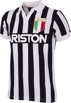 COPA - Juventus FC 1984 - 85 Retro Voetbal Shirt - S - Zwart; Wit