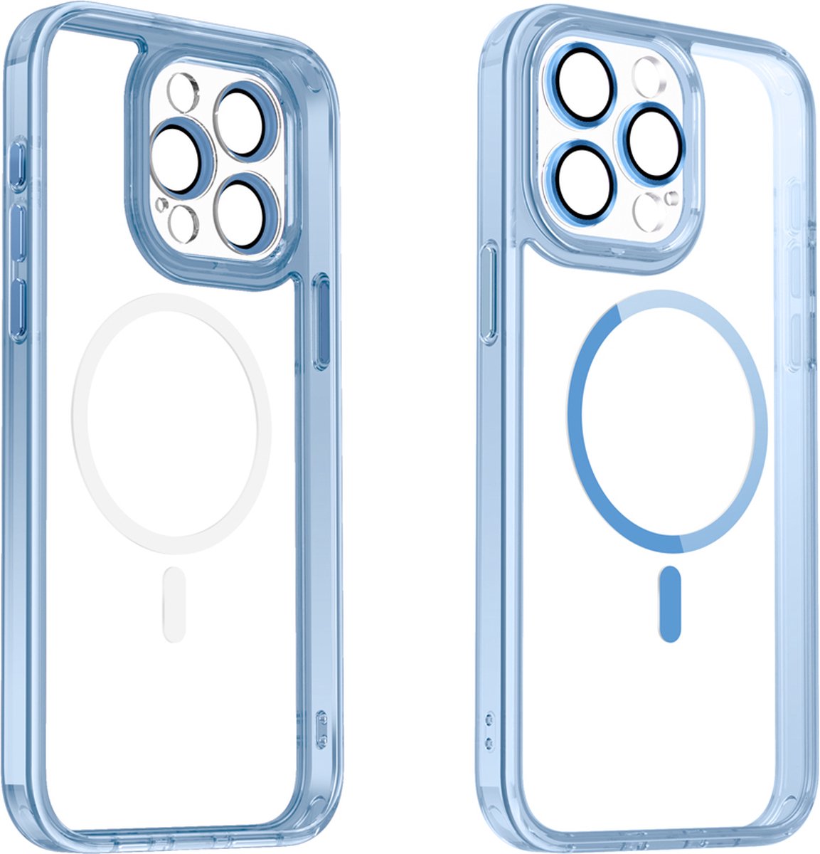 Valenta Back Cover Trend MagSafe iPhone 15 Pro - Lensbeschermer - Blauw