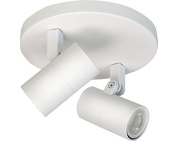 Spot Picollo 2 lichts Ø 15 cm incl mini GU10 wit