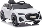 Audi RS6 | Elektrische Kinderauto - Wit Met Afstandsbediening