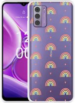 Cazy Hoesje geschikt voor Nokia G42 Regenboog Patroon