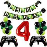 Snoes Mega Game Gamers Helium Verjaardags Ballonnen Feestdecoratie Red Cijfer Ballon nr 4