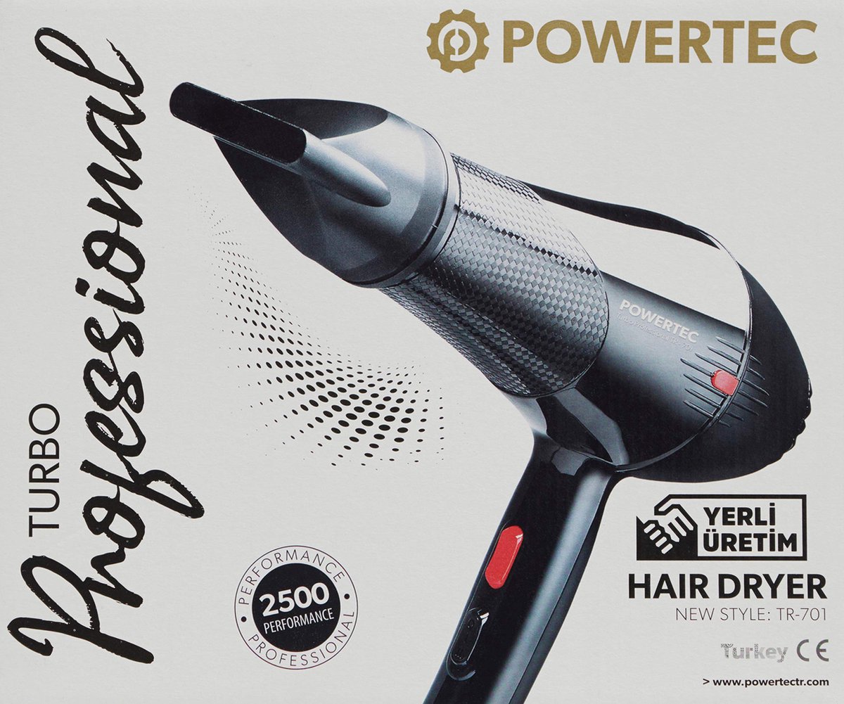 Powertec Hair Dryer Haardroger Föhn TR-701