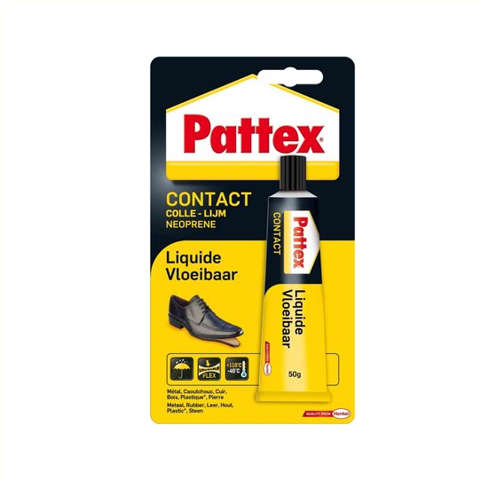 Pattex Vloeibaar 50 g | Alleslijm voor Universeel gebruik | Alleslijm voor diverse ondrgronden. - Pattex