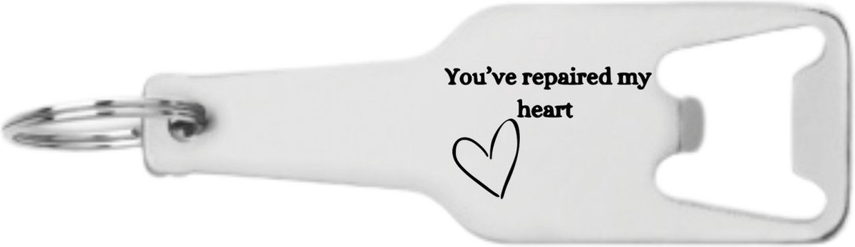 Akyol - you've repaired my heart flesopener - Quotes - familie vrienden - cadeau - 105 x 25mm