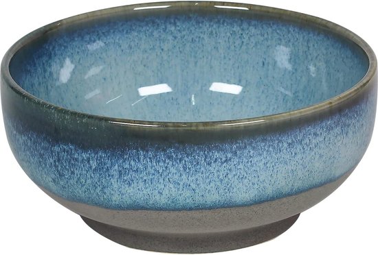SARITE Chinese soepkommen blauw wit porselein noedelkom 7 inch grote keramische Chinese serveerschaal oosterse voedselcontainer schotel pasta salade kommen voor soep ramen Aziatische noedelkommen/6138
