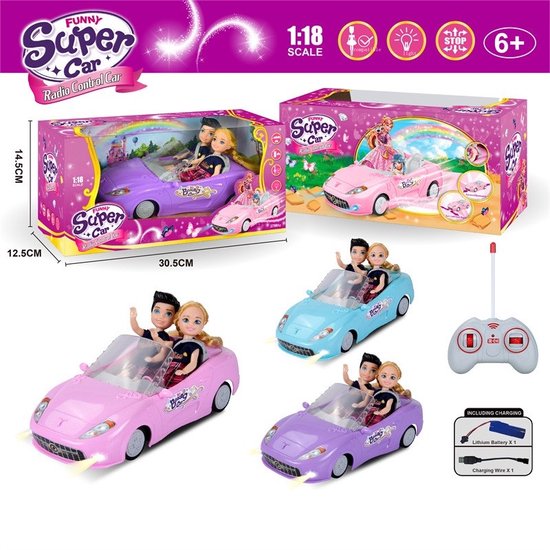 Télécommande Barbie Rose Électrique Tout-terrain Télécommande Jouet Voiture  Cadeau