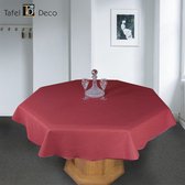 Tafelkleed bordeaux rood ovaal 140x250 cm model Jola