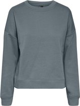 Pieces Dames Sweater - Blauw - Loungewear Top - Dames trui zonder print - Maat L
