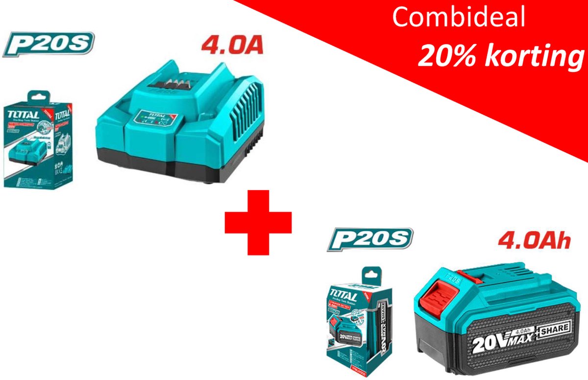 Combideal Total lithium ion lader + 4.0aH lithium ion accu