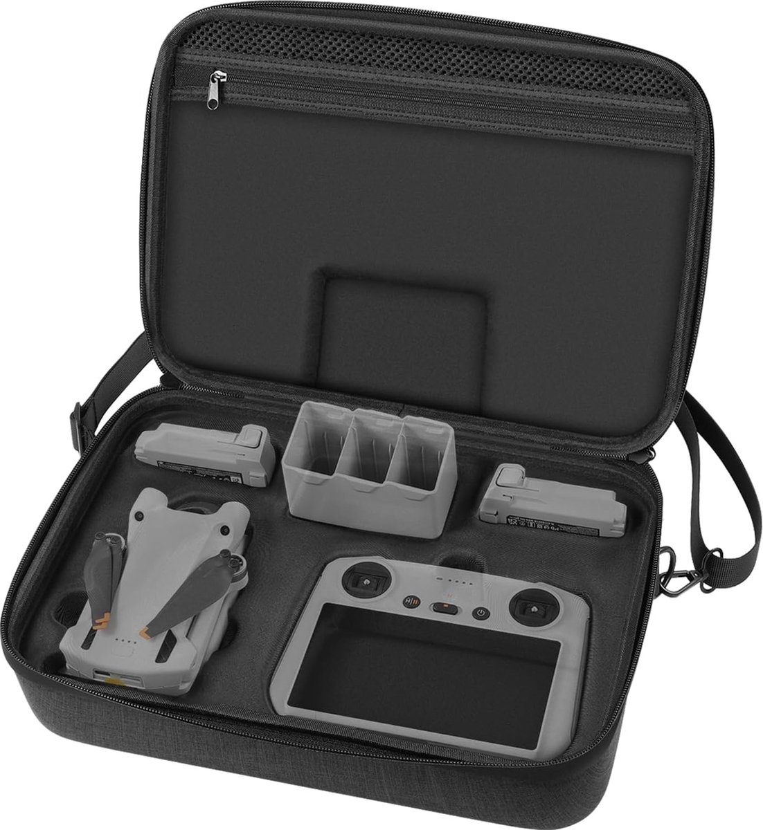 Neewer® - PB001 Beschermende Case voor Mini 3 Pro - Compatibel met DJI Mini 3/Mini 3 Pro en RC-besturing (Niet voor RC-N1) - Harde Draagtas, Waterdicht, Schokbestendig Schoudertas met Extra Tas - Duurzame Bescherming voor Drone en Afstandsbediening