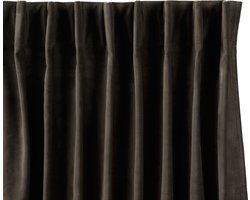 Lifa-Living - gordijn - fluweel - verduisterend - wasbaar - donker taupe - 150 x 250 cm