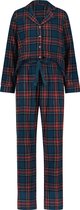 Hunkemöller Dames Nachtmode Pyjamaset Twill - Blauw - maat XL