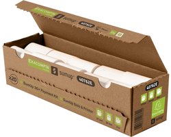 Exacompta SumUp Pin Rolls - Réf 40762E - Boîte de 20 rouleaux thermiques 57 x 30 mm Pour terminaux de paiement mobiles 55g Sans Phénol Geen de déchet plastique Dimensions 9m Wit