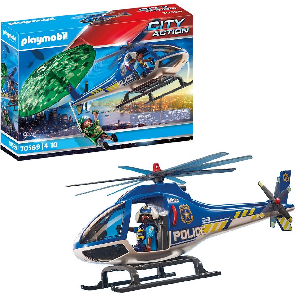 PLAYMOBIL 70570 - City Action - Policier avec voiturette et voleur moto pas  cher 