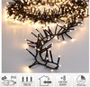 Maxi Cluster Kerstverlichting - 1200 led - 18m - warm wit - Timer - Lichtfuncties - Geheugen - Buiten