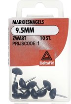 Deltafix markiesnagel zwart 9.5mm 10 st.
