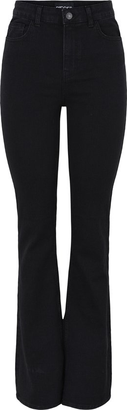 Pieces Femme 17111068 PEGGY FLARED HW JEANS BL-VI BC Zwart - Taille S