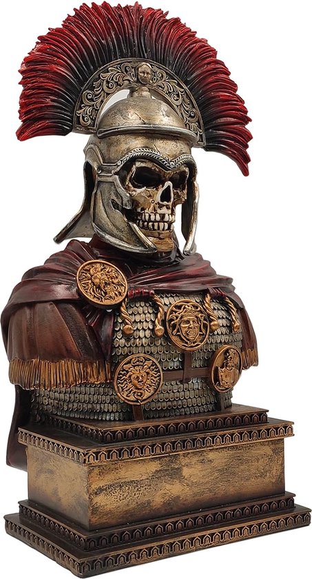 LOOYAR Romeinse Rijk Legioen Undead Centurion Warrior Hars Standbeeld Sculptuur Ornament Beeldje Craft voor Thuis Woonkamer Veranda Decoratie Bureau Desktop Gift