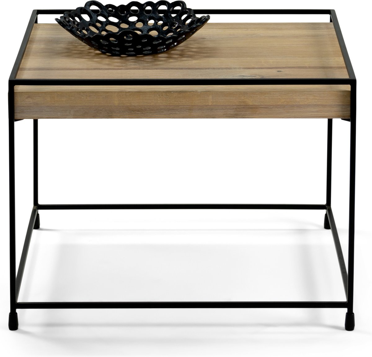 Torna Design THIN WOOD 60 Salontafel - Zwart / Eiken bianco