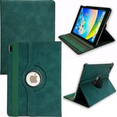 Casemania Hoes Geschikt voor Apple iPad 2022 (10.9 inch 10e Generatie - 10th Gen) Emerald Green - Draaibare Tablet Book Cover